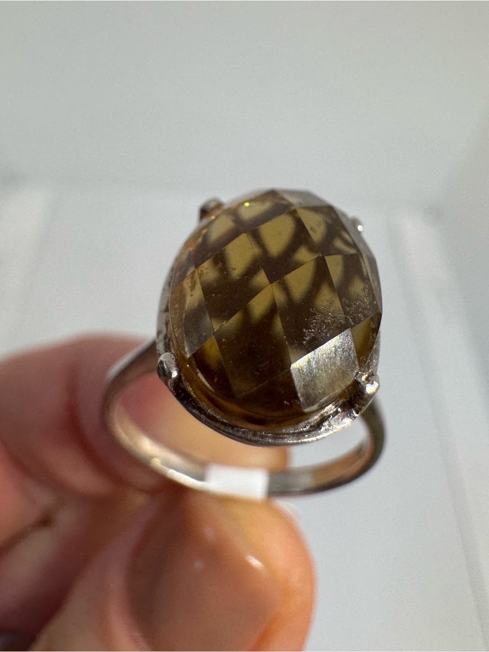 925 Sterling Silver 9K Gold Plated Sultanite Ring Size 8 | Ukrainian ring - Picture 8 of 17